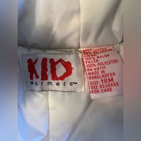 Kid Warmers Sz 18M Winter Gray Pram‎ Zipper Front Hooded Snowsuit Bunting - Picture 6 of 6